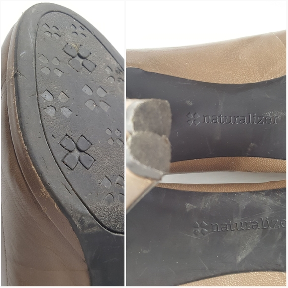 Naturalizer Taupe High Heel Neutral Shoe Beige 8.5 - Picture 10 of 10